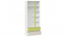 Шкаф для одежды комбинированный «Сканди» Дуб Гарден/Белый/Зеленый в Бердске - berdsk.katalogmebeli.com | фото 3