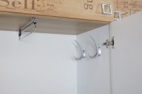 Шкаф для одежды «Оксфорд» (Ривьера/Белый с рисунком) в Бердске - berdsk.katalogmebeli.com | фото 7