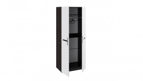 Шкаф для одежды с 2-мя дверями «Фьюжн» Белый глянец/Венге Линум в Бердске - berdsk.katalogmebeli.com | фото 3