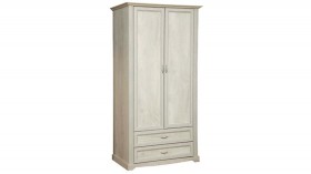 Шкаф для одежды "Сохо" (бетон пайн белый/2 ящика/зеркало) в Бердске - berdsk.katalogmebeli.com | фото 2