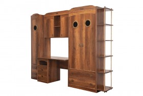 Шкаф комбинированный для белья «Навигатор» (Дуб Каньон) в Бердске - berdsk.katalogmebeli.com | фото 6