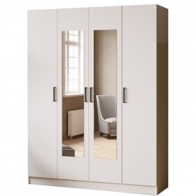 Шкаф комбинированный Ларс (1,6) белый в Бердске - berdsk.katalogmebeli.com | фото