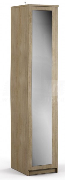 Веста СБ-2260 Шкаф 1 дверный с зеркалом Дуб Сонома в Бердске - berdsk.katalogmebeli.com | фото 1