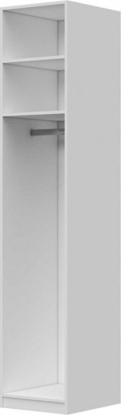 Шкаф ШР-1 без зеркала Вива (Белый/Белый глянец/Платина) в Бердске - berdsk.katalogmebeli.com | фото 3