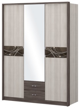 Шкаф трехстворчаты с зеркалом Шк68.1 Николь в Бердске - berdsk.katalogmebeli.com | фото
