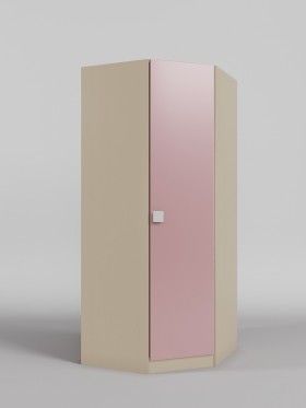 Шкаф угловой (угловая секция) Грэйси (Розовый/корпус Клен) в Бердске - berdsk.katalogmebeli.com | фото