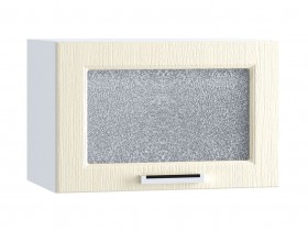 Шкаф верхний горизонтальный со стеклом 500, ШВГС 500 (Клен кремовый/корпус белый) в Бердске - berdsk.katalogmebeli.com | фото