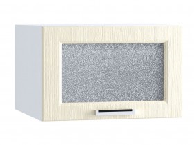 Шкаф верхний горизонтальный со стеклом 510, ШВГС 510 (Клен крем/корпус белый) в Бердске - berdsk.katalogmebeli.com | фото