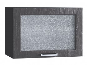 Шкаф верхний горизонтальный со стеклом 609, ШВГС 609 (Клен серый/корпус венге) в Бердске - berdsk.katalogmebeli.com | фото