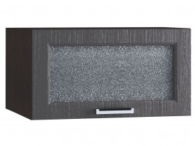 Шкаф верхний горизонтальный со стеклом 610, ШВГС 610 (Клен серый/корпус венге) в Бердске - berdsk.katalogmebeli.com | фото