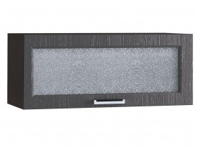 Шкаф верхний горизонтальный со стеклом 800, ШВГС 800 (Клен серый/корпус венге) в Бердске - berdsk.katalogmebeli.com | фото