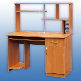 Компьютерный стол 1 с надстройкой (Венге/Дуб выбеленный) в Бердске - berdsk.katalogmebeli.com | фото 3