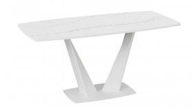 Стол раздвижной «Фабио» Тип 1 (Белый мрамор матовый) в Бердске - berdsk.katalogmebeli.com | фото 4
