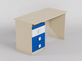 Стол (прямая столешница) Скай люкс (Синий/Белый/корпус Клен) в Бердске - berdsk.katalogmebeli.com | фото