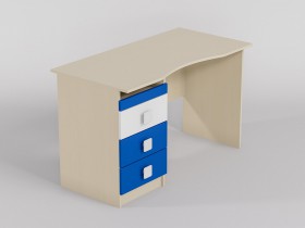 Стол (столешница с выемкой) Скай люкс (Синий/Белый/корпус Клен) в Бердске - berdsk.katalogmebeli.com | фото