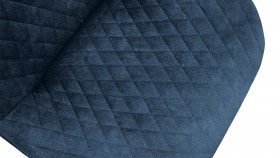 Стул «Оливер» К3 Черный/Микровелюр Wellmart Blue в Бердске - berdsk.katalogmebeli.com | фото 3