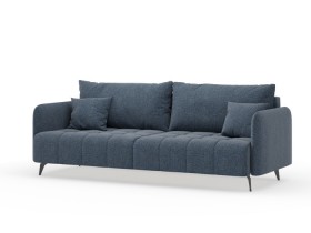 Валериан диван трёхместный прямой Синий, ткань RICO FLEX 101 в Бердске - berdsk.katalogmebeli.com | фото