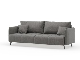 Валериан диван трёхместный прямой Стальной, ткань RICO FLEX 9292 в Бердске - berdsk.katalogmebeli.com | фото 1