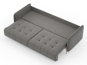Валериан диван трёхместный прямой Стальной, ткань RICO FLEX 9292 в Бердске - berdsk.katalogmebeli.com | фото 3