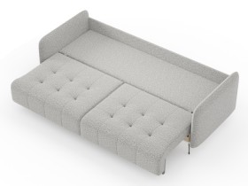 Валериан диван трёхместный прямой Светло-серый, ткань RICO FLEX 108 в Бердске - berdsk.katalogmebeli.com | фото 2