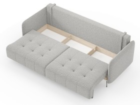 Валериан диван трёхместный прямой Светло-серый, ткань RICO FLEX 108 в Бердске - berdsk.katalogmebeli.com | фото 3