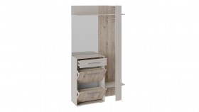 Шкаф для одежды «Нуар» тип 1 Фон серый/Дуб сонома в Бердске - berdsk.katalogmebeli.com | фото 3
