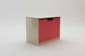 Ящик для игрушек Бэрри (Бежевый/Красный/корпус Клен) в Бердске - berdsk.katalogmebeli.com | фото