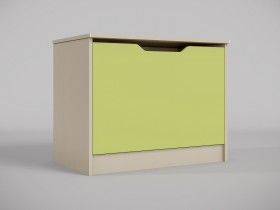 Ящик для игрушек Эппл (Зеленый/корпус Клен) в Бердске - berdsk.katalogmebeli.com | фото