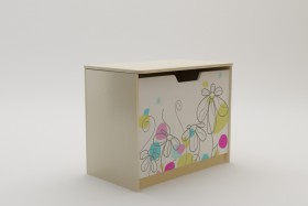 Ящик для игрушек Флёр (Белый/корпус Клен) в Бердске - berdsk.katalogmebeli.com | фото