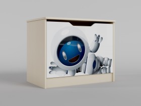 Ящик для игрушек Санни (Белый/корпус Клен) в Бердске - berdsk.katalogmebeli.com | фото